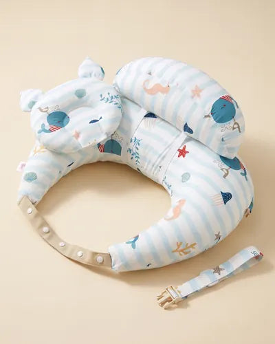 Nursing pillow set, Blue stripe