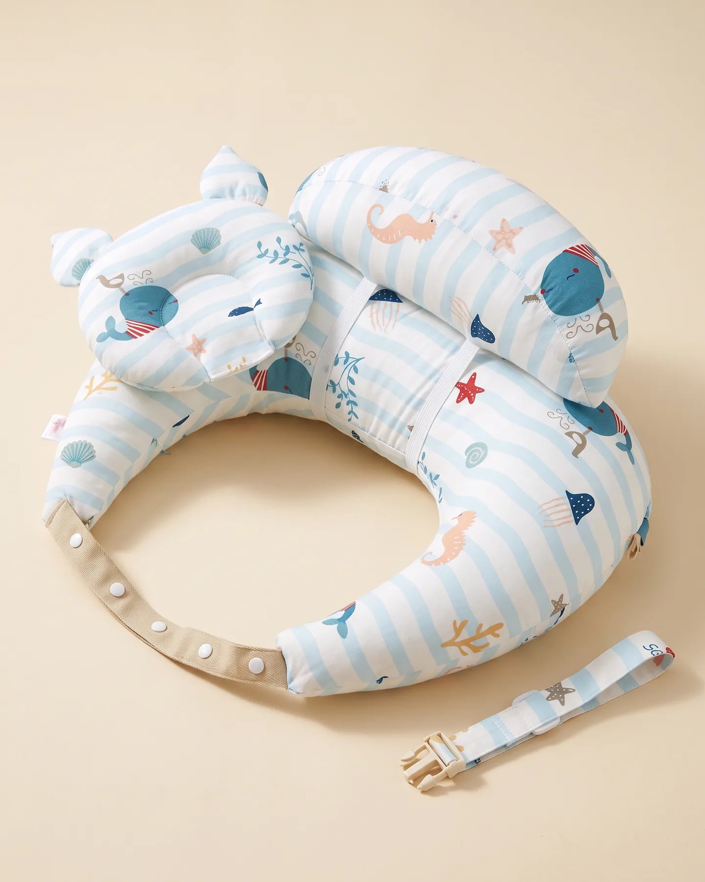 The OOVY Nursing Pillow, Blue stripe